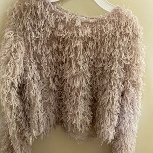 Fuzzy cropped sweater (lilac)